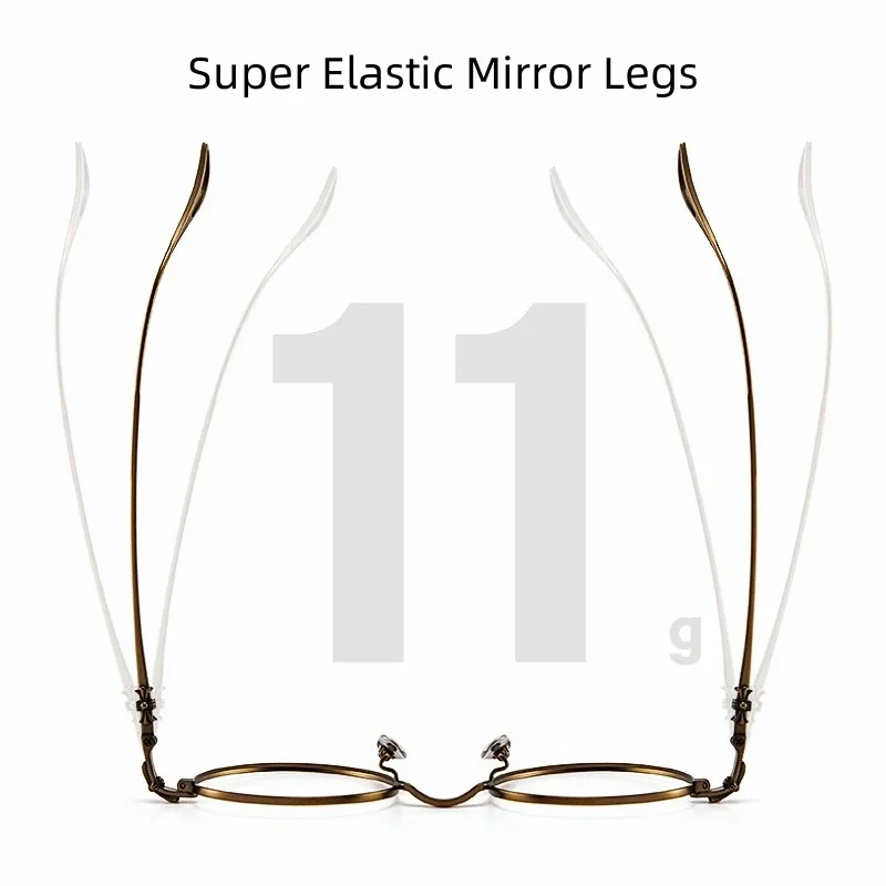 Модные удобные круглые очки в стиле ретро из чистого титана роскошные оптическая