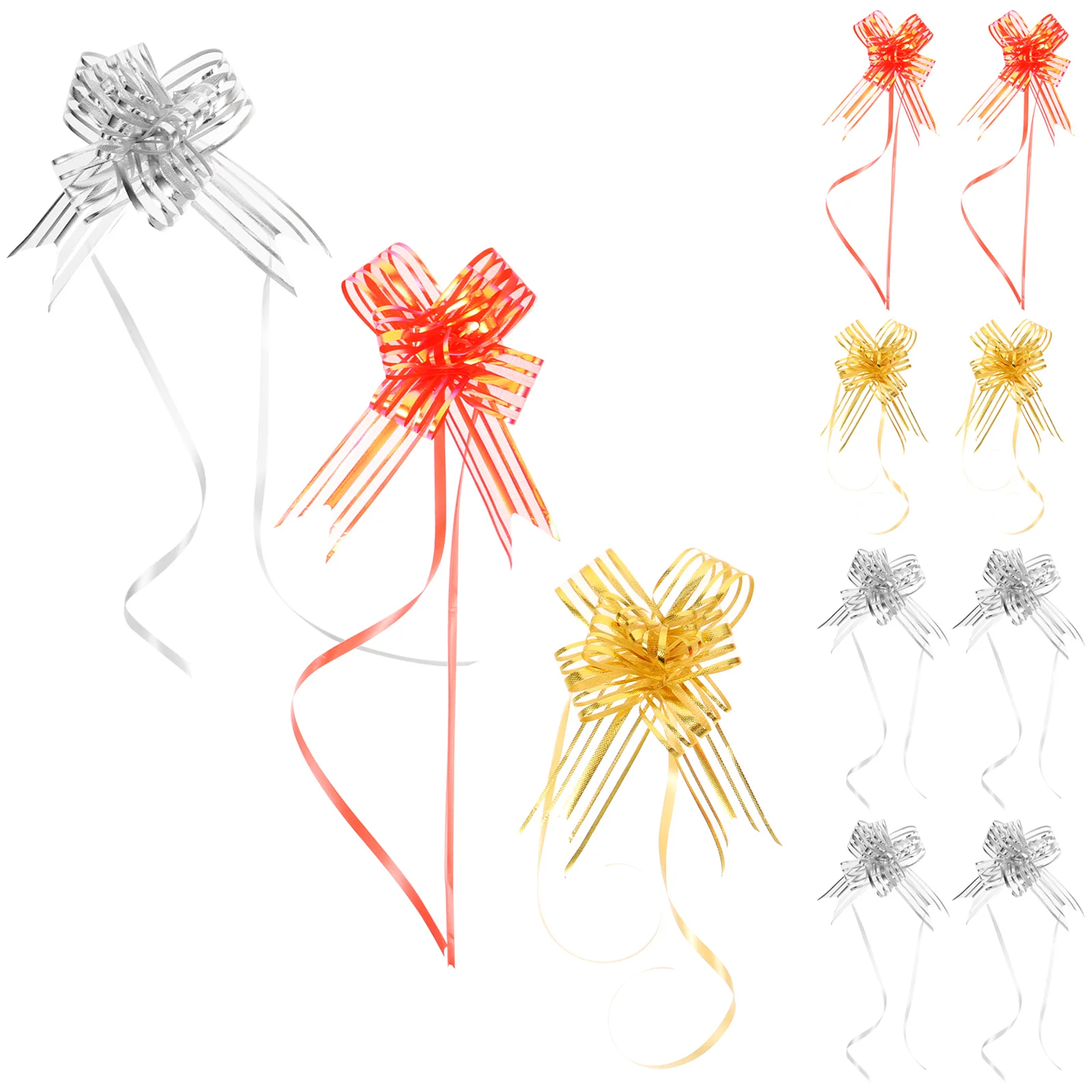 

30Pcs Delicate Pull Bows Gift Wrapping Decoration Bows Wedding Flowers Pull Bows