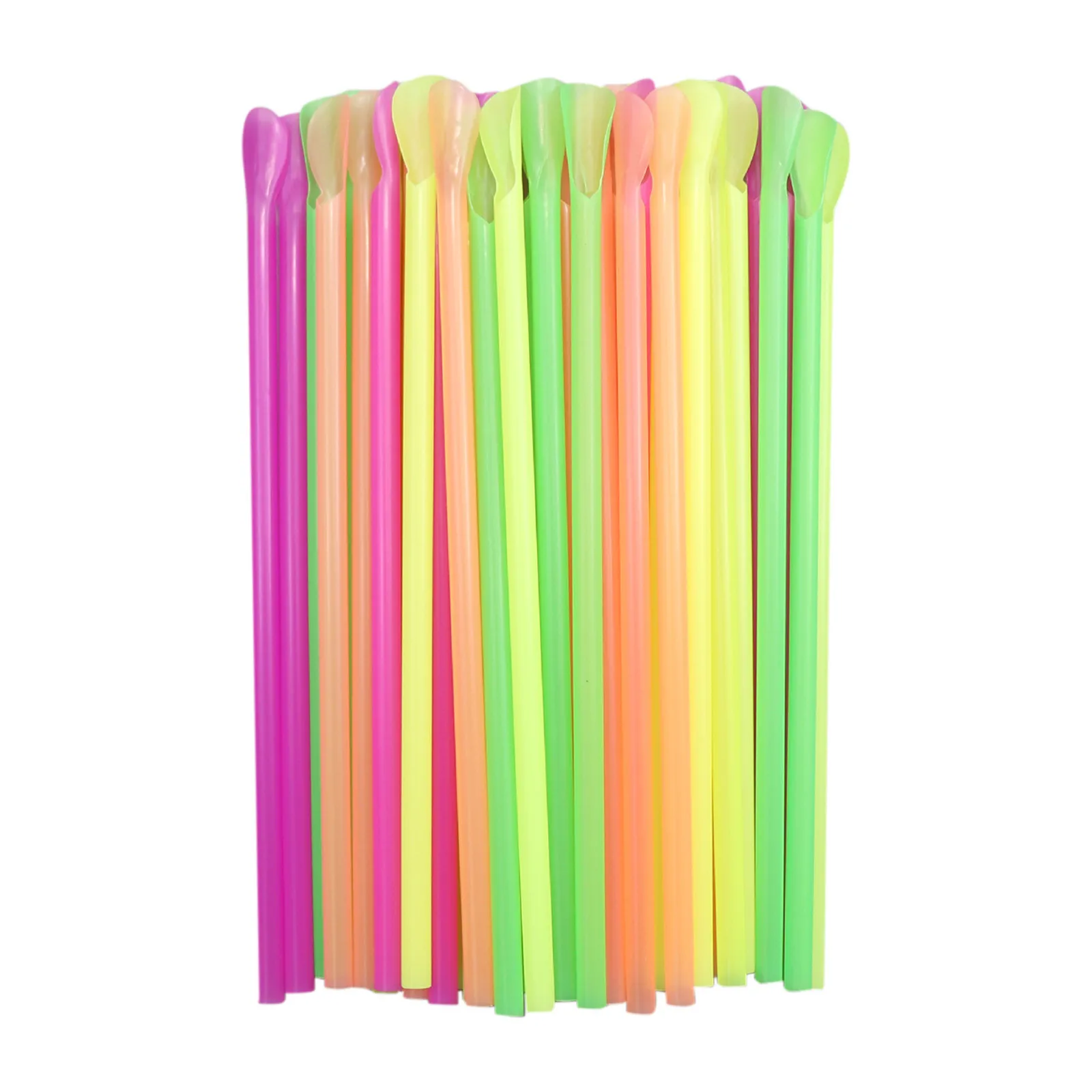 

Disposable Spoon Straws Jumbo Spoon Straws Dual Use Drinking Spoon Straw For Smoothies Milkshakes Shaved Ice Drink Accessories