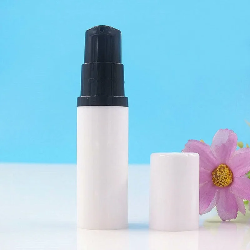 

5ML white plastic airless bottle black pump lotion/emulsion/serum/sample /eye liquid /toner sprayer skin care cosmetic packing