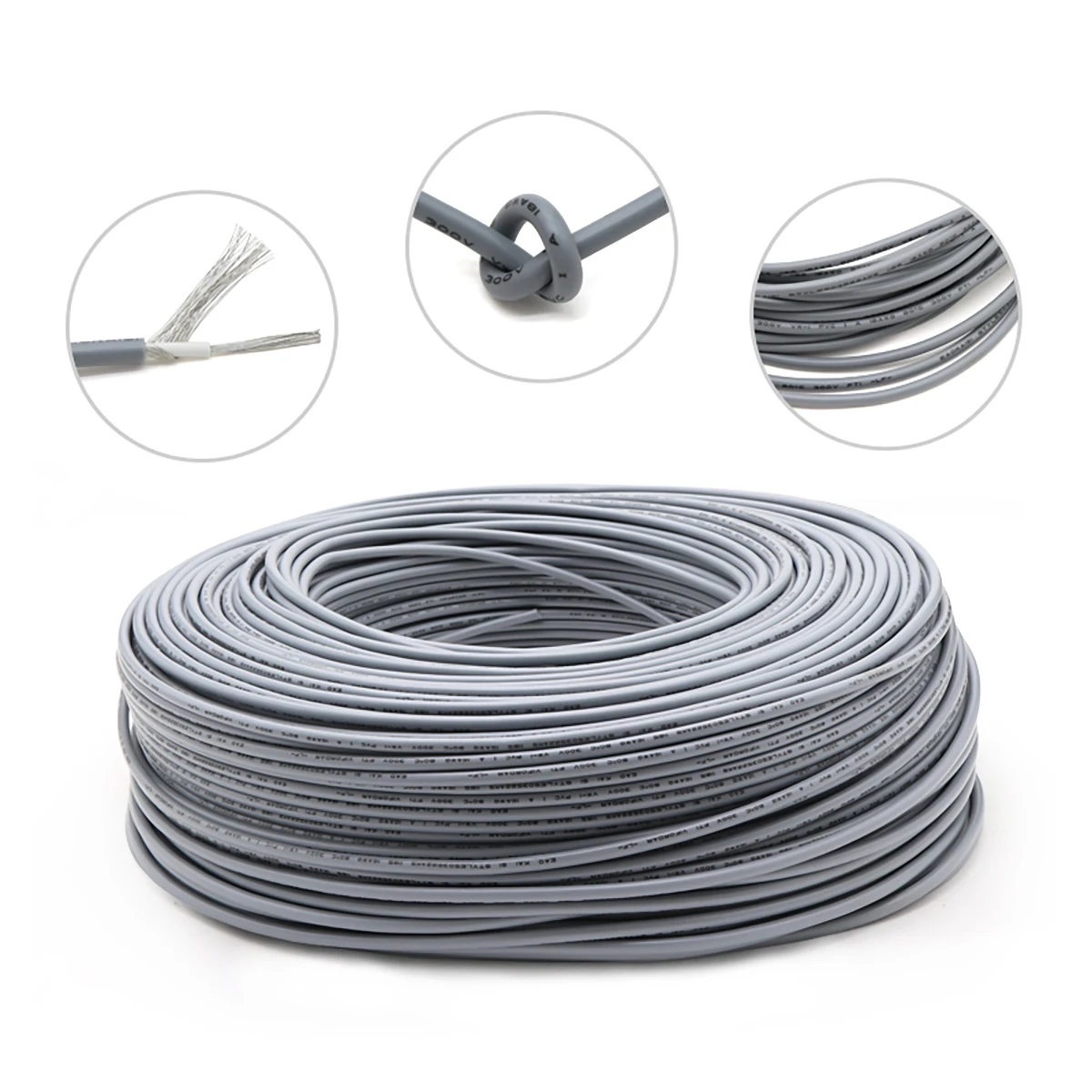 

﻿ UL1533 Одножильный экранированный кабель 32/30/28/26/24AWG луженый медный провод, обернутый экран, сигнальный аудиопровод, черный, серый 80 ° C 300В