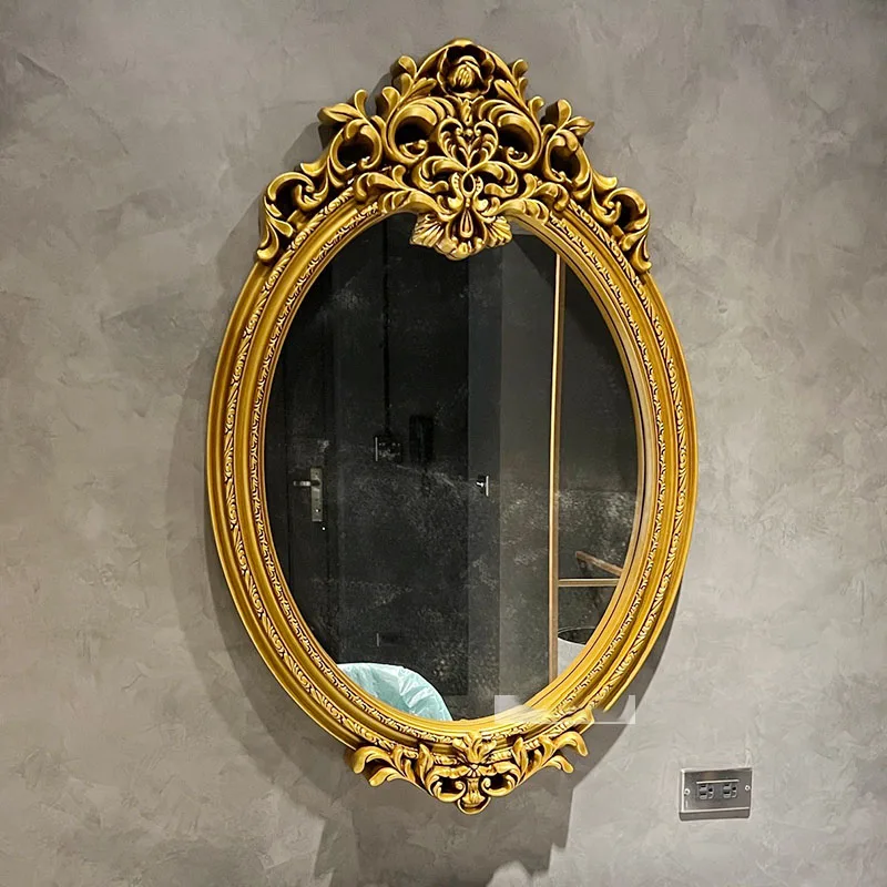 

Golden Shower Living Room Decorative Mirror Wall Bathroom Decorative Mirror Makeup Aesthetic Arte De Pared Home Design YX50DM