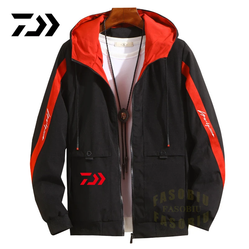 

Daiwa Autumn Summer Korean Thin Fishing Jackets Men's Trend Hooded Sun Protection Fishing Clothes Breathable Windproof Clothing
