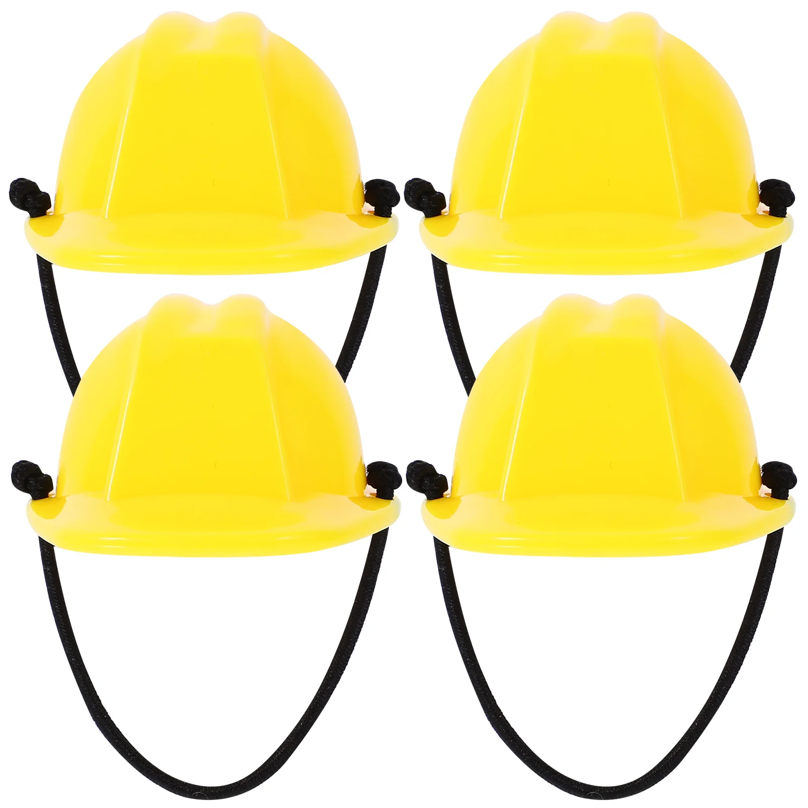 

4 Pcs Cake Decorations Mini Dolls Hat Hats Plastic Miniature Safety Construction