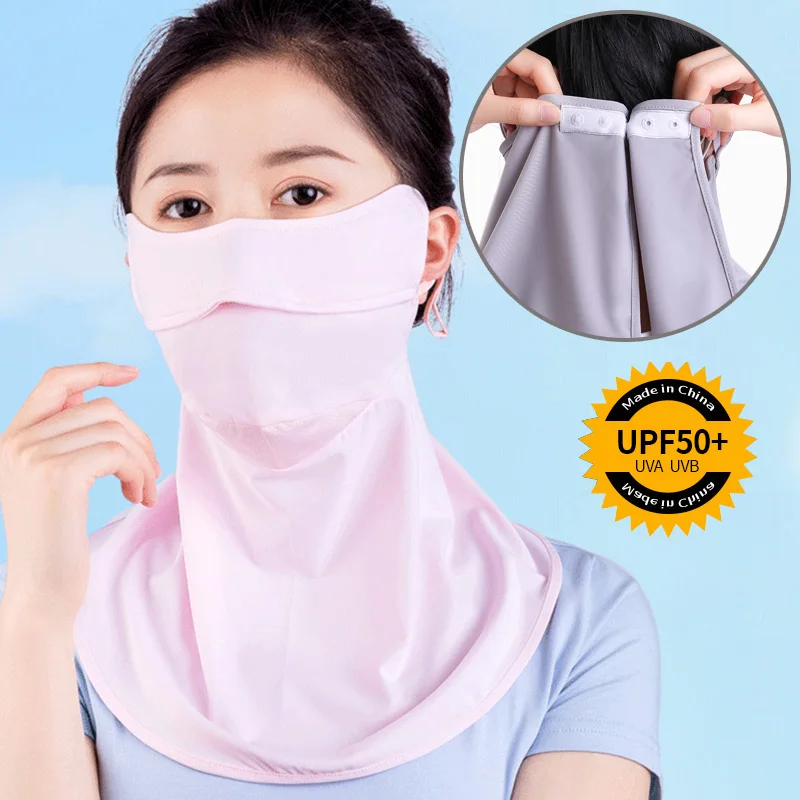 

Outdoor Hiking Riding UV-Protection Ear-wearing Sunshade Sunscreen Ice Silk Face Mask Breathable Headscarf Dust-Proof Neck Scarf