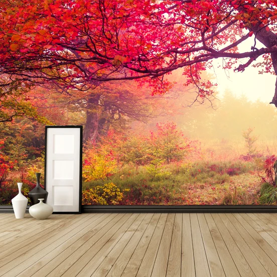 Объемная объемная стереоскопическая Большая фреска на заказ идиллический лес