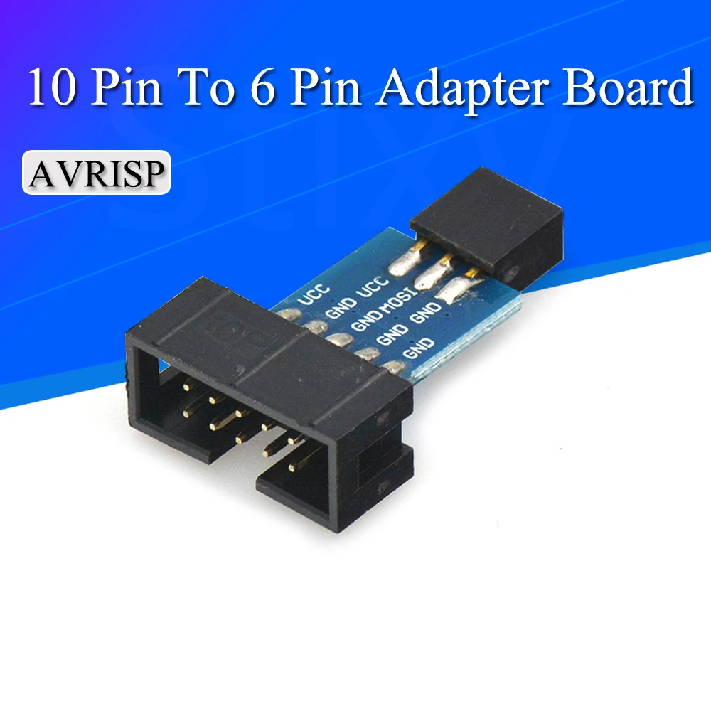 Преобразователь 10-6 контактов в стандартную 10-контактную на 6-контактную плату адаптера для ATMEL STK500 AVRISP USBASP ISP преобразователь интерфейса AVR