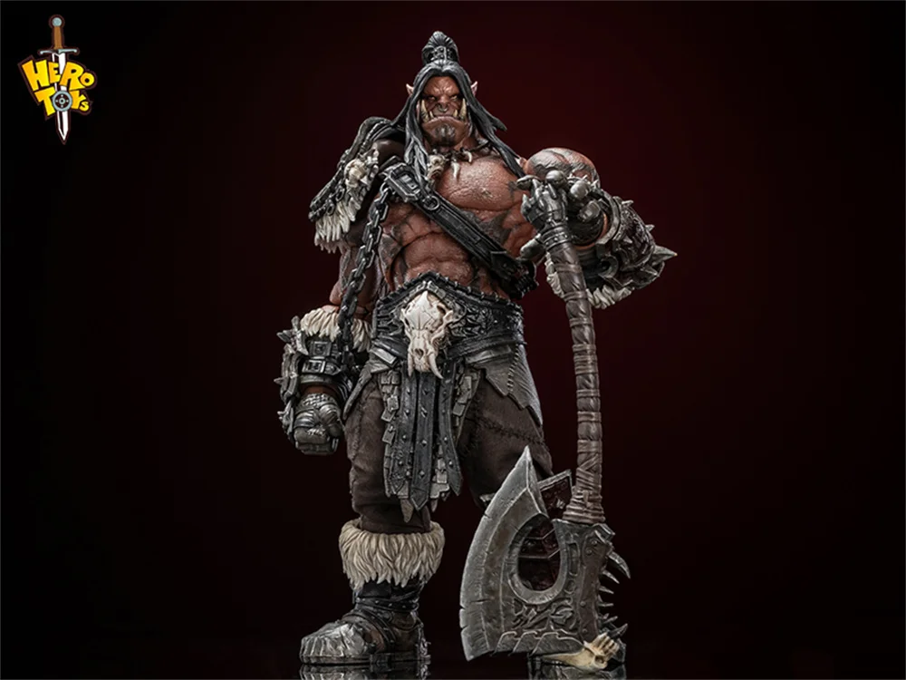 В наличии Hero Toys масштаб 110 Horde War Song Chief Orc Warrior двуглавая резьба полный набор для 7-дюймовой модели экшн-фигурки (art.: 3920d15ac8a01) - 3920d15ac8a01