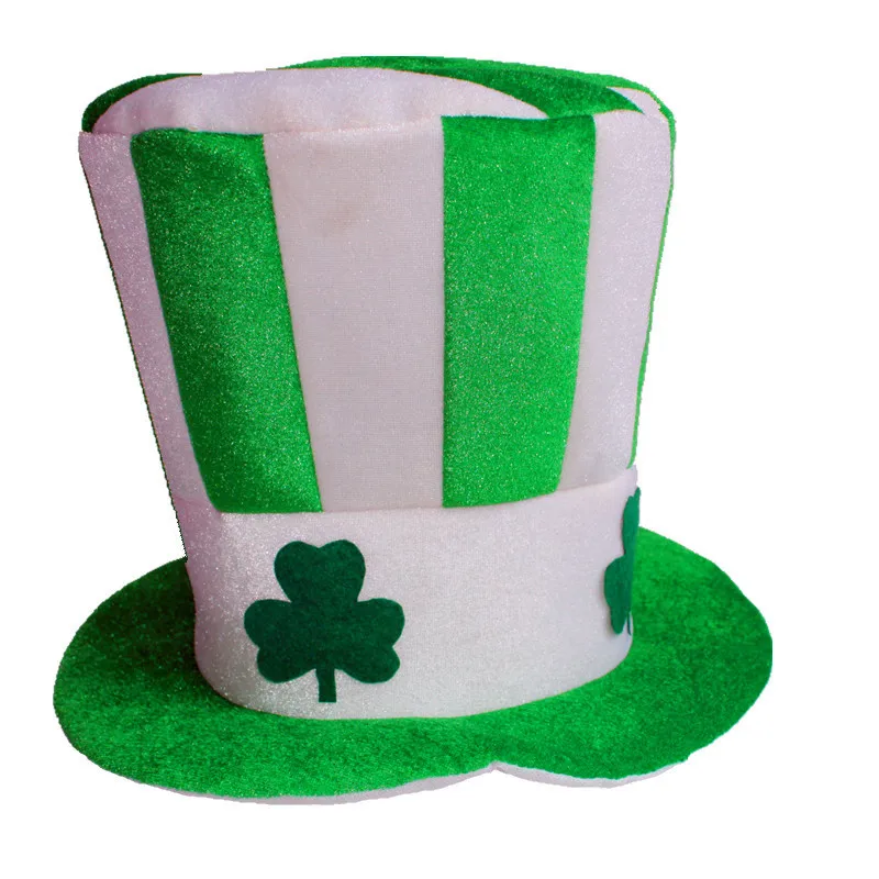 

Irish Hat Green Clover Festival Hat Festive Party Supplies Lucky Show Supplies Top Cap Carnival Wigs Pirate Parties Accessories