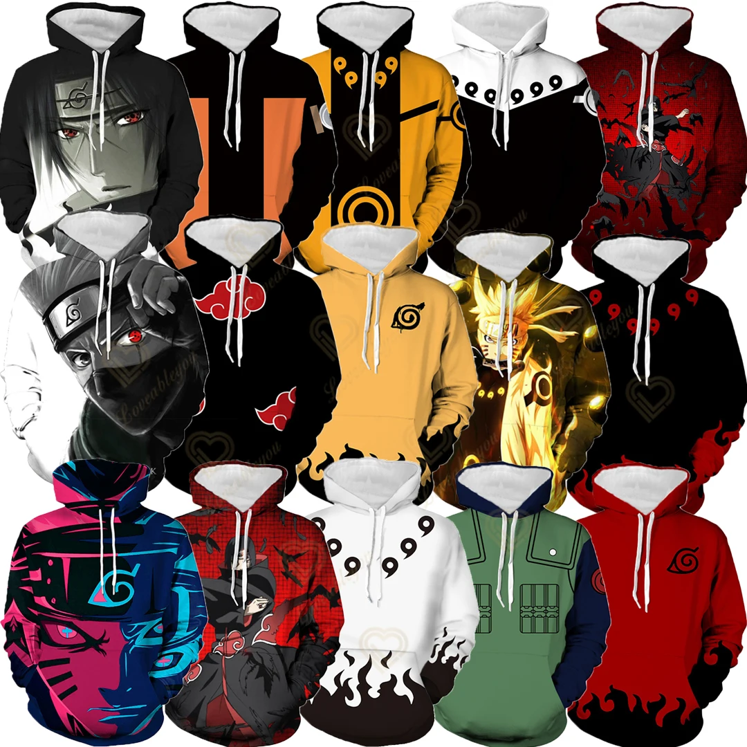 

2021 Fashion Pain Sweatshirts Naruto Hoodies Streetwear Itachi Pullover Sweatshirt Men Autumn Winter Hip Hop Hoodie Pullover