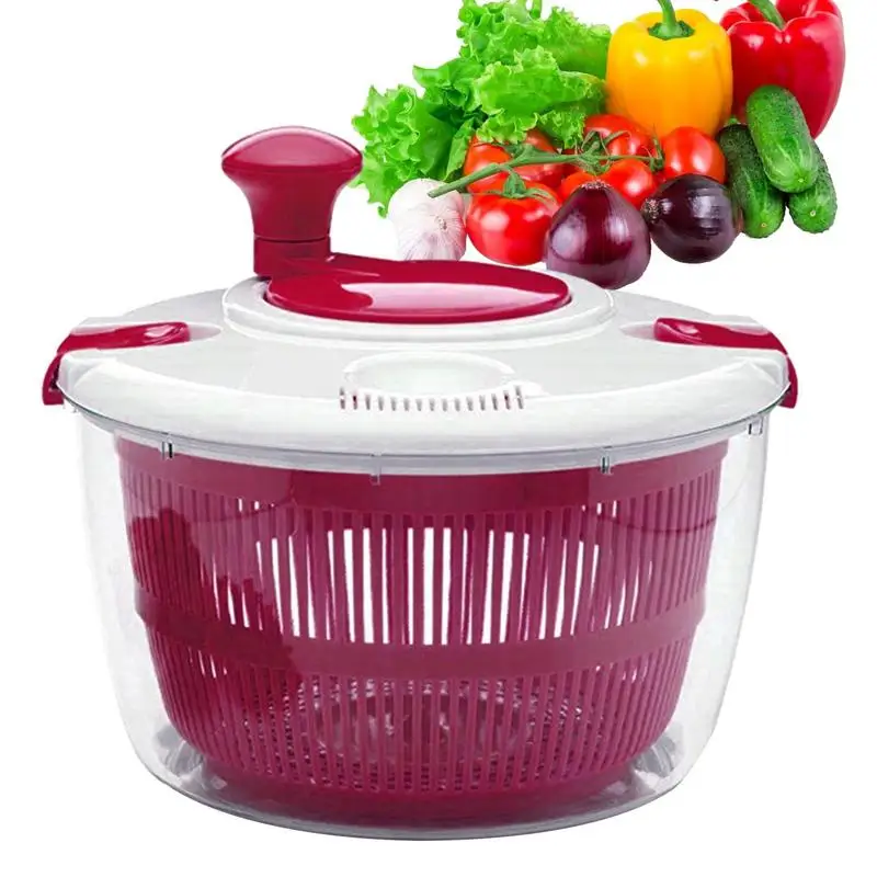 

Vegetables Dryer Salad Spinner Fruits Basket Vegetables Washer Dryer Fruit Drainer Lettuce Spinner Colander Kitchen Gadgets