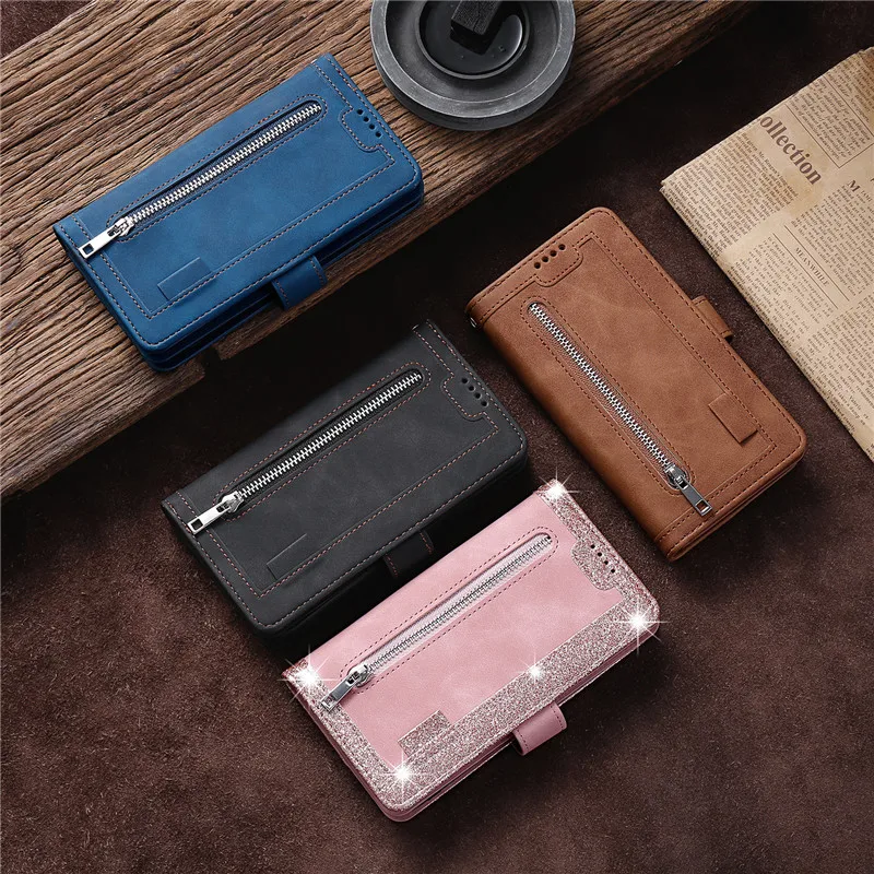 Multi 9-Card Slot Case For Oneplus 11 11R 5G Flip Case OnePlus Ace Pro Leather Wallet Zipper Cover One Plus Ace2 10T 11R 11 R