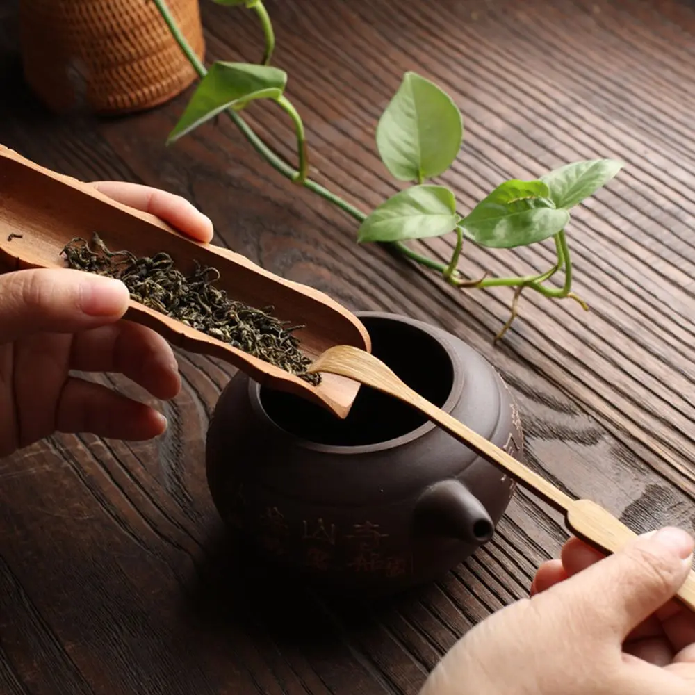 

High Quality Househol Tea Ceremony Accessories Vintage Sugar Shovel Delicate Spoon Portable Bamboo Teaspoon Kung Fu Tea Set