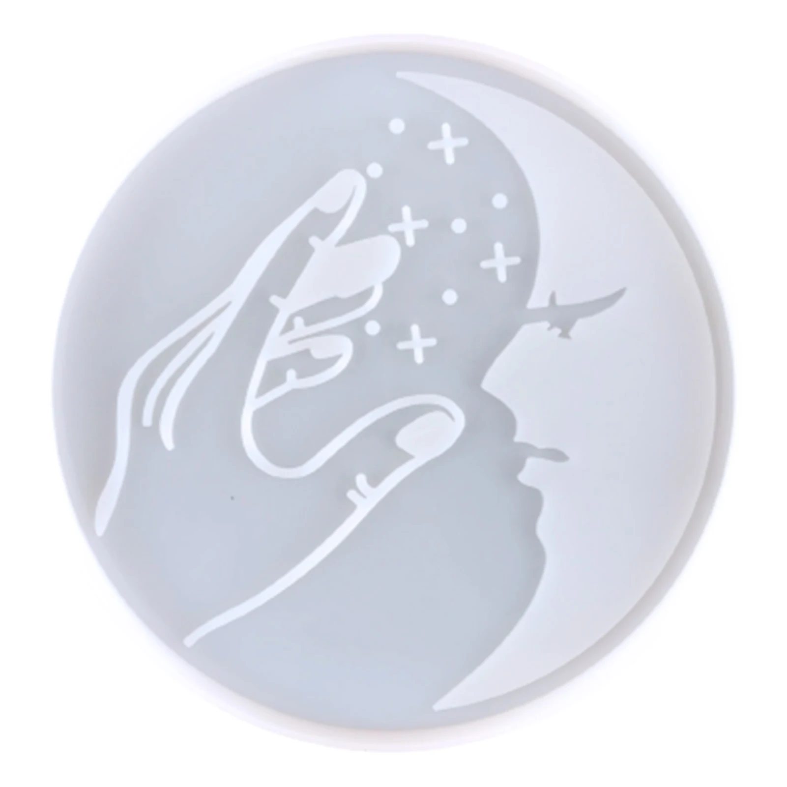 

Круглый мягкий трафарет с узором в виде Луны, силиконовое литье под давлением для рукоделия, товары для рукоделия, украшение для шоколада ру...