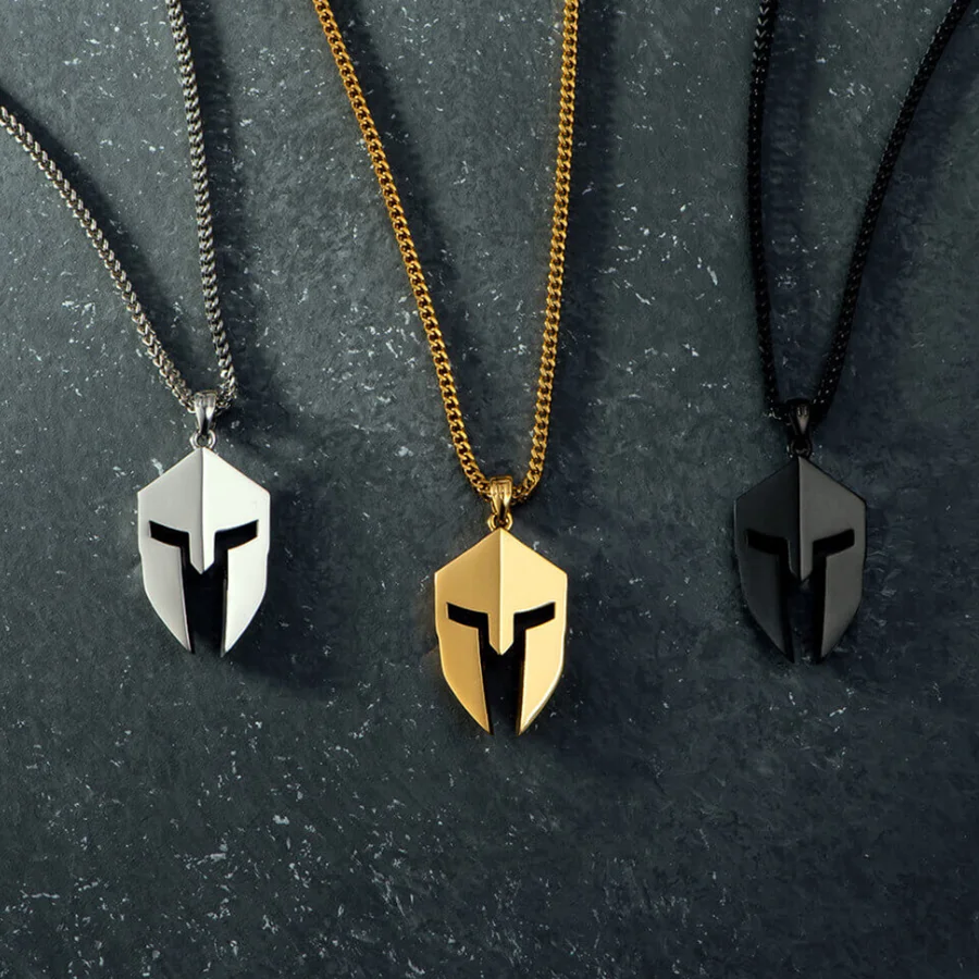 

Goth Hip Hop MF DOOM Mask Necklaces For Men Gladiator Punk Egyptian Pharaoh Male Choker Classic Retro Jewelry Party Accessories
