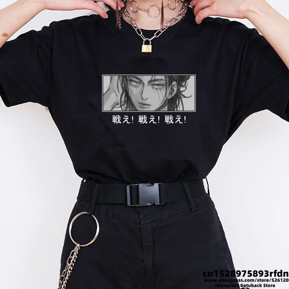 

Красивая Черная футболка Эрена из атаки на Титанов сезон 4 лето 2022 футболка Эрена йера со слоганом для борьбы
