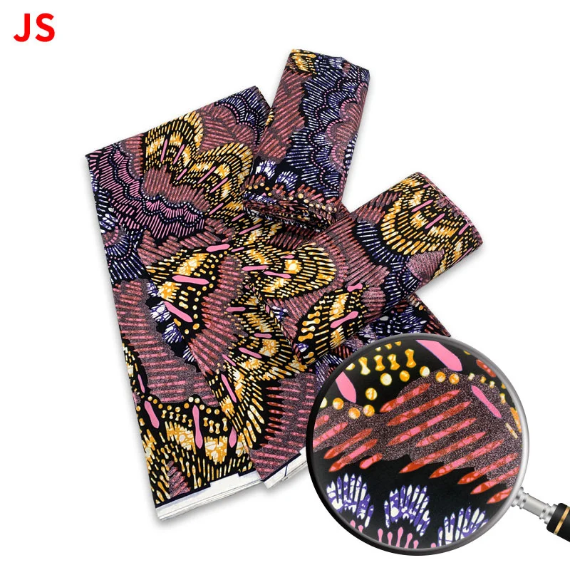 

New Nigerian African Wax Fabrics Cotton Print super real wax Ankara High Quality Original Pagne Veritable Super-w Material