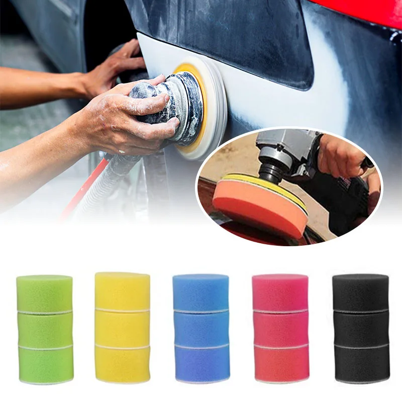 

16pcs/set car polisher sponge mat kit polishing waxing circle for car polisher auto body headlight clean Waxing Detailing care