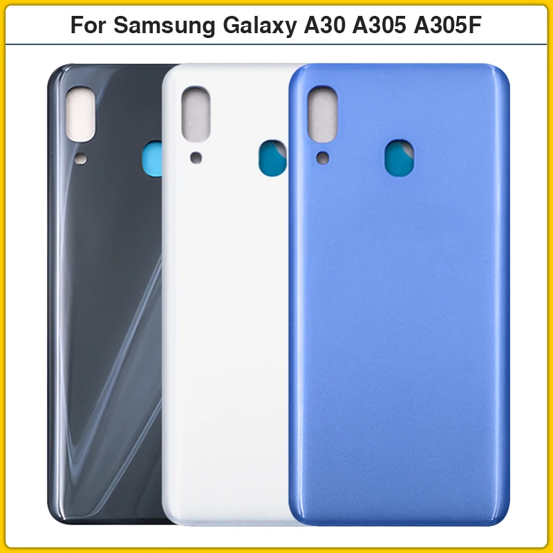 

10 шт. для Samsung Galaxy A30 A305 A305F SM-A305F Пластиковая Задняя Крышка батарейного отсека A30 задняя крышка корпуса КОРПУСА клейкая Замена