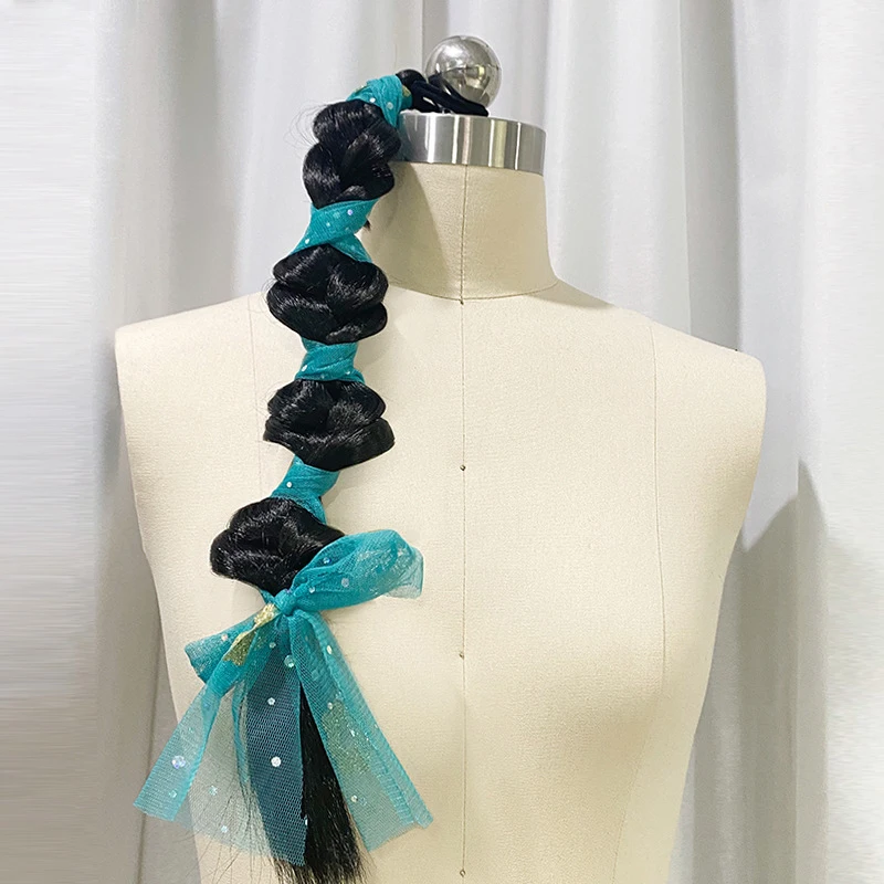 Черный длинный Плетеный парик косплей Принцесса Жасмин альддин искусственные