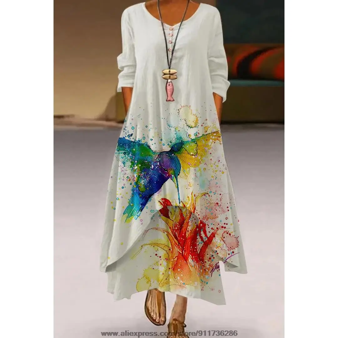 Платье в полоску с 3D-принтом на длинный рукав, V-образным вырезом и облегающим силуэтом, весенняя мода для женщин, уличная одежда на вечеринки, элегантный наряд с рисунком цветов.