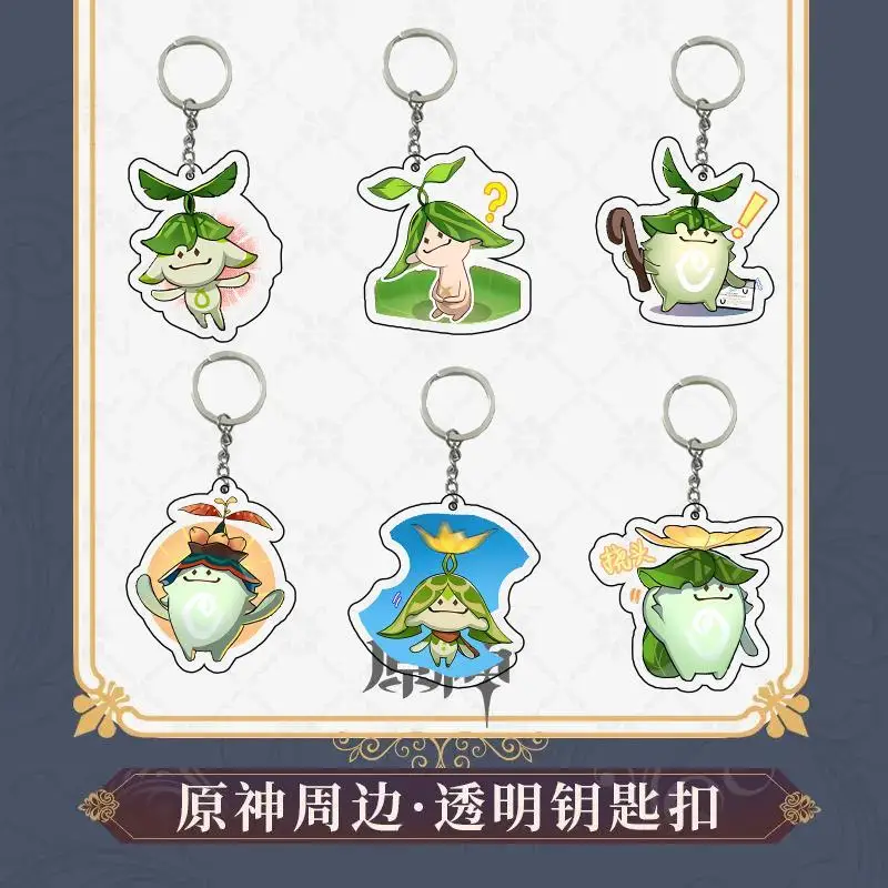 

Anime Game Genshin Impact Cosplay Aranara Aramani Merch Acrylic Plastic Backpack Pendant Keychain Double-sided Souvenir