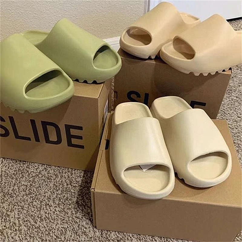 

Top Quality Summer Women Slippers Fashion Designer Men Slides Solid Casual Home Slipper EVA Bathroom Non-slip Shoe Beach Sandals