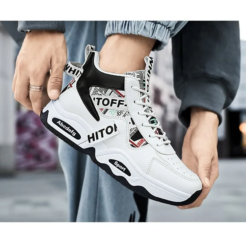 Фото Мужские высокие кроссовки на платформе в стиле Dad Shoes 2026: Новинка, дышащие, на толстой подошве, повседневные, для уличной моды, в корейском стиле №5