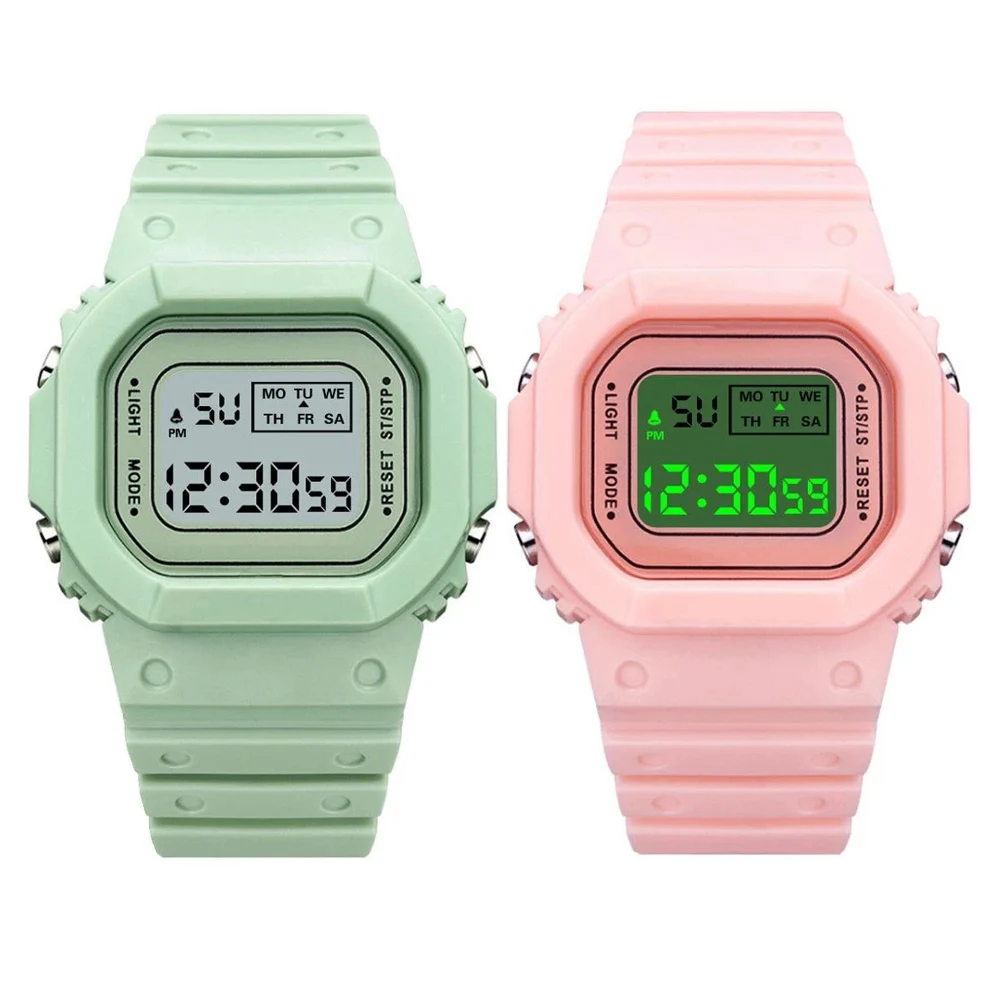 

New Children Watches Electronic Digital Watch Out Sports Watch for Student Kids Silicone Waterproof Watches Gifts Relogio Mujer