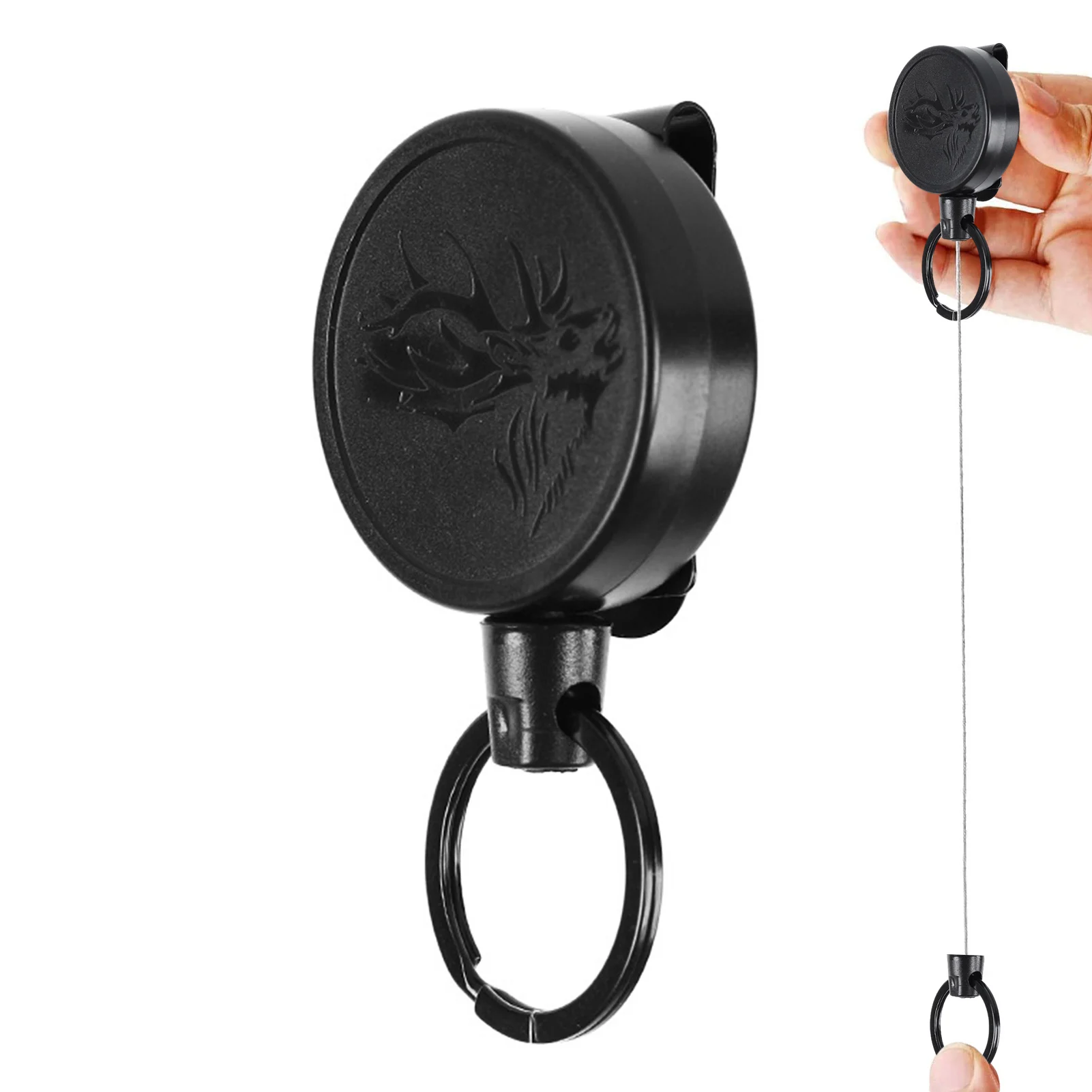 

Telescopic Keychain Retractable Badge Holder Carabiner Reel Clip Multifunctional Carabiner Badge Reel Holder With Belt Clip