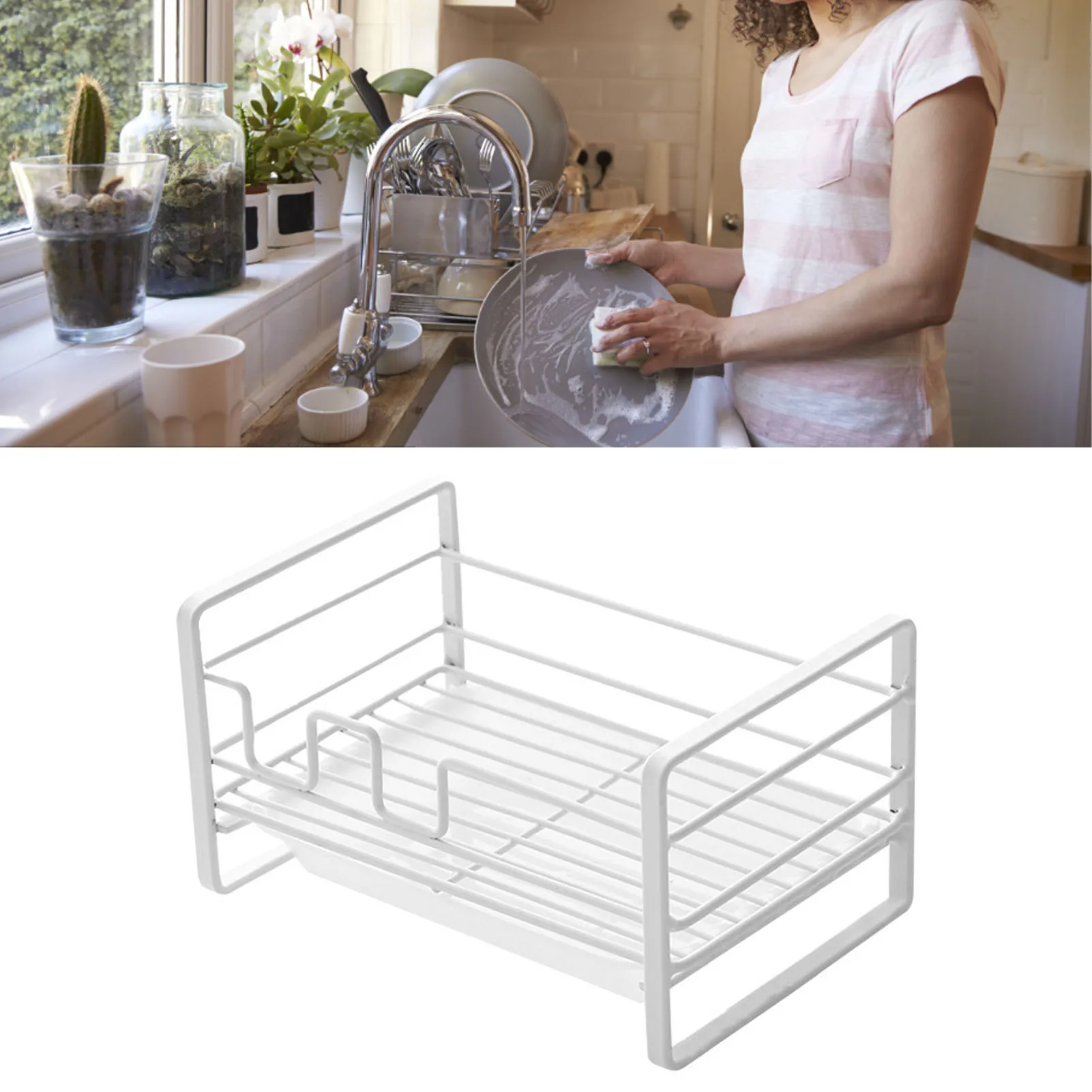 Стеллаж для хранения губки ZK20 компактный матовый белый сливной стеллаж защиты от