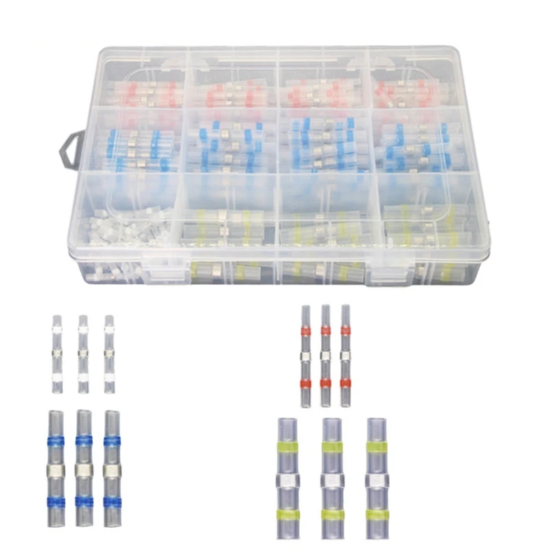 

Thermal Shrinkage Electrical Wires Connector Solder Extrusion Terminals Block Cable Termination Wireway Clamping 250Pcs