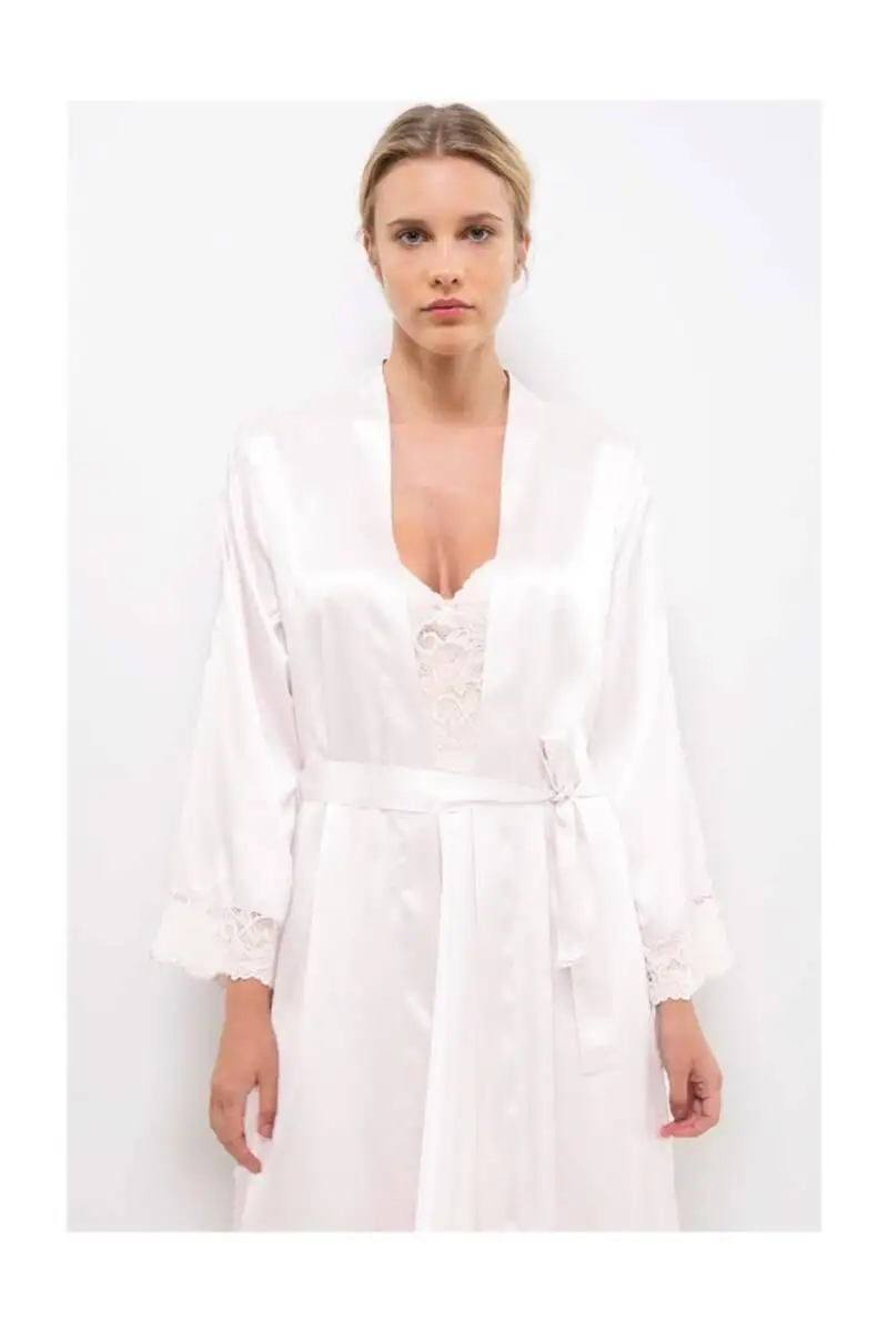 

Pierre Cardin Women Satin Nightgown Dressing Gown Takım-13784