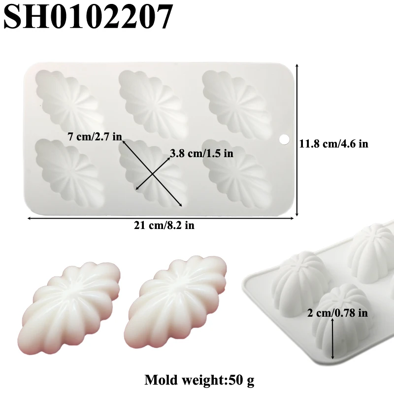 

Силиконовая форма для торта SHENHONG, 6 или 8 ячеек