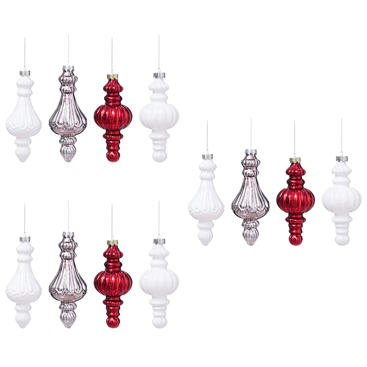 

12 pcs Valentines Day Unique Shaped Ornaments Hanging Pendants Wedding Decor