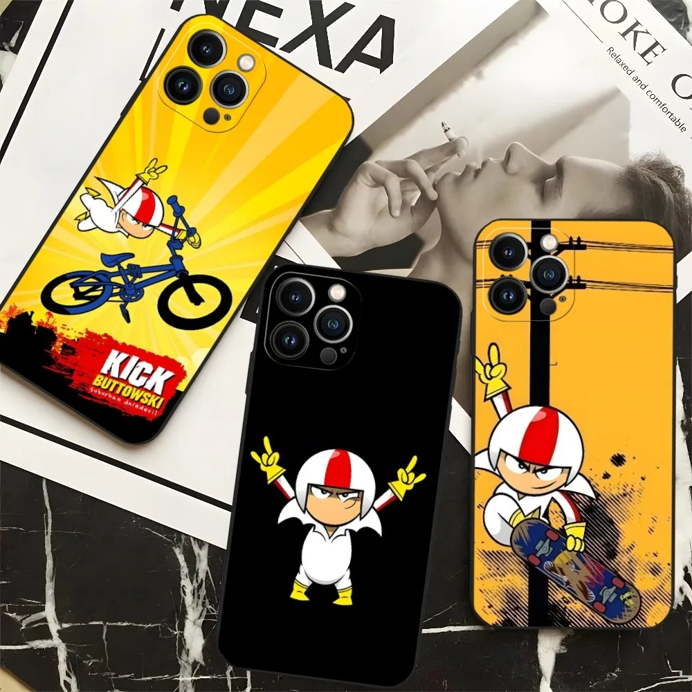 Cute Kick Buttowski cartoon Phone Case for iphone 15 14 Pro 13 Mini 11 12 Max Xr X Xs 7 8 Plus Cover