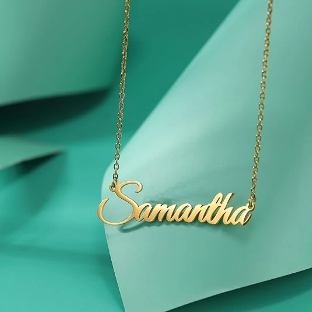 YHLISO индивидуальное ожерелье с именем персонализированная 18-каратная
