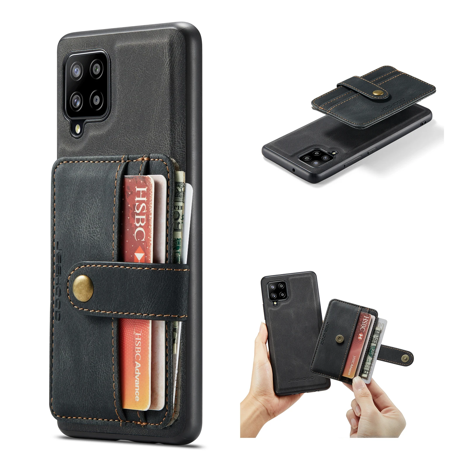 

Lanyard Wallet Phone Case For Samsung Galaxy Note 20 Ultra S20 FE S21 Plus A51 A71 A12 A52 A72 A52S Leather Card Holder Cover 1