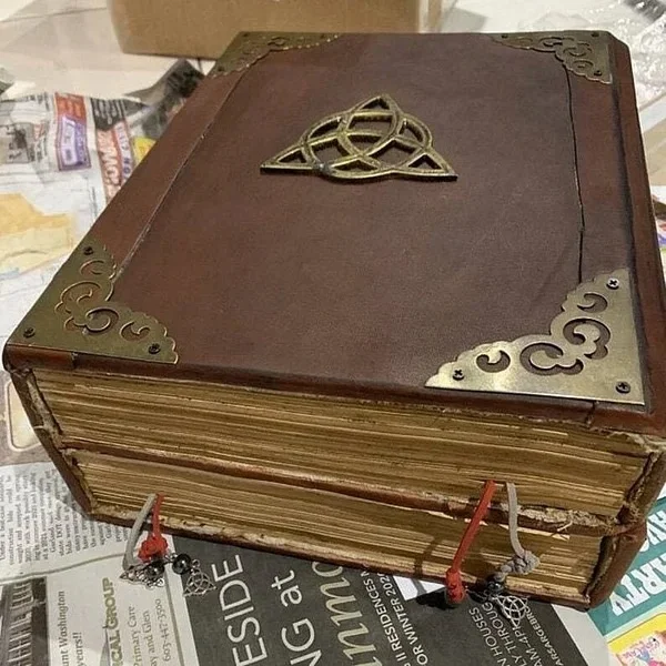 

Charmed Book Of Shadows Green Journal Cover Bound Journal Blank And Lined 350 Pages Spell Record Spellbook Vintage Magic Gift