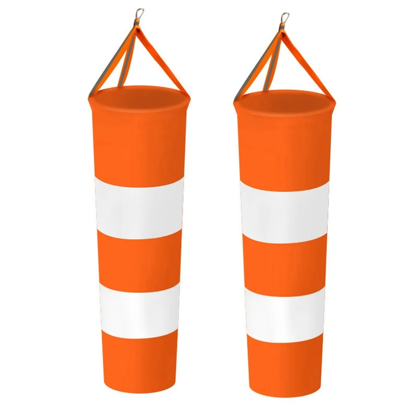 

2X New Outdoor Aviation Windsock Bag Rip-Stop Wind Measurement Weather Belt Wind Monitoring Toy Kite 80CM