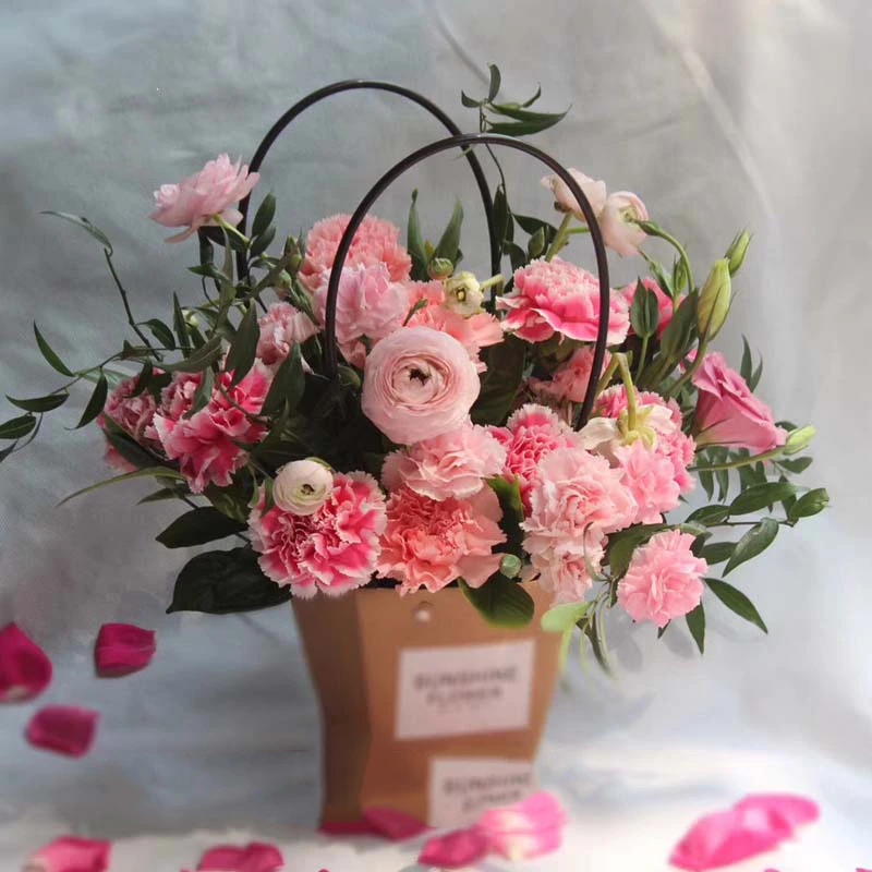 1 водонепроницаемая крафт - бумага корзина для цветов Портативный цветочный ящик