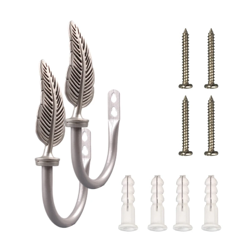 

Набор из 2 металлических декоративных занавесок, застежки с перьями для окон, для спальни, гостиной