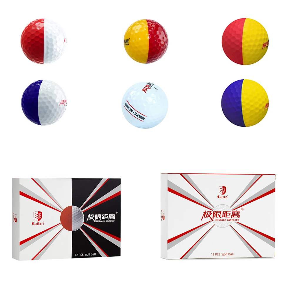 With Multilayer Extreme Distance Dual Color Glossy Matte For Golf Ball Professional Competition Game Ball