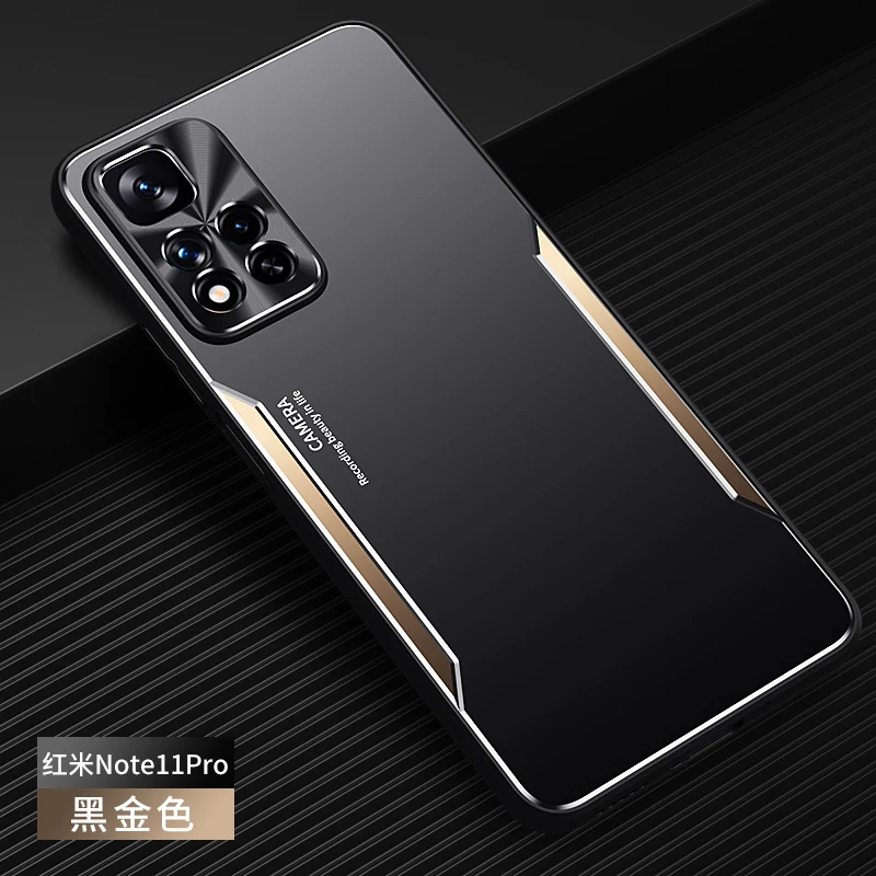 

For Xiaomi POCO M4 Pro 5G Case Luxury Soft TPU edge + Aluminum alloy shockproof protect Back Cover Case for xiaomi POCO X4 NFC
