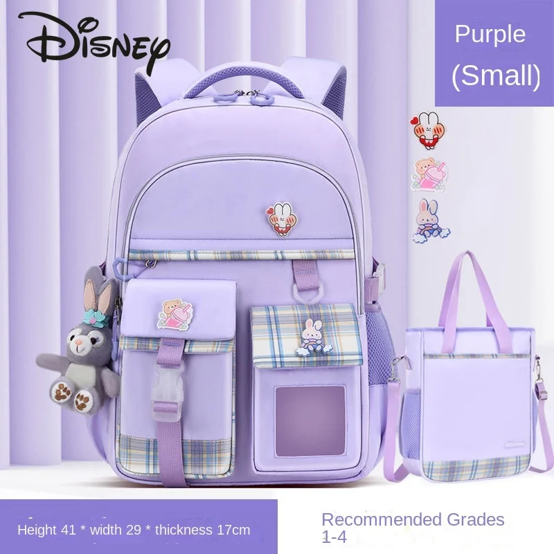 Disney 2023 New Girls' Backpack Fashion High Quality Student Backpack Cartoon Small Fresh Lightweight Girls' School Backpack