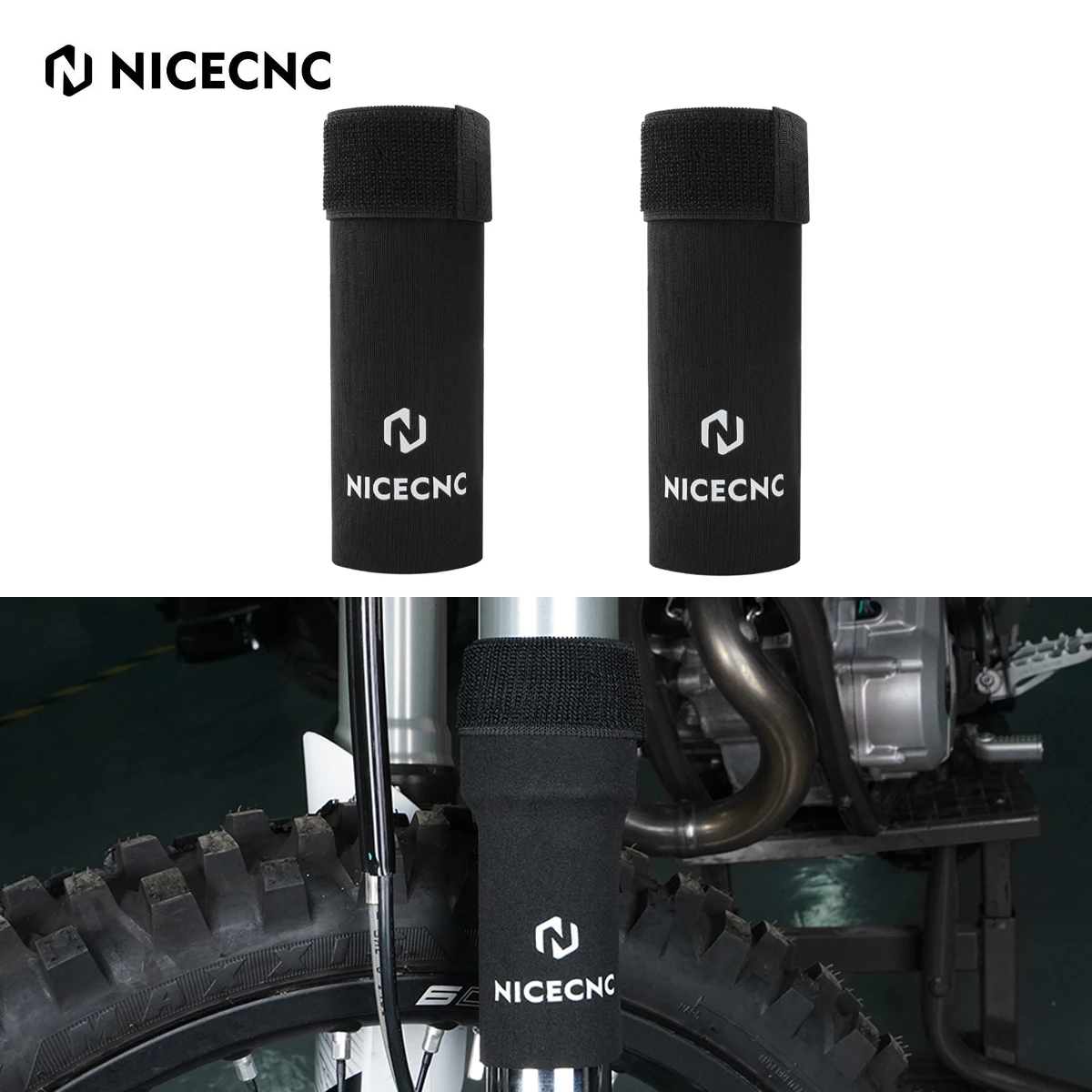 NiceCNC Univesal 6" Front Fork Sock Guard Protector Cover For Beta RR 125 150 200 250 300 350 390 400 430 2010-2023 Motorcycle