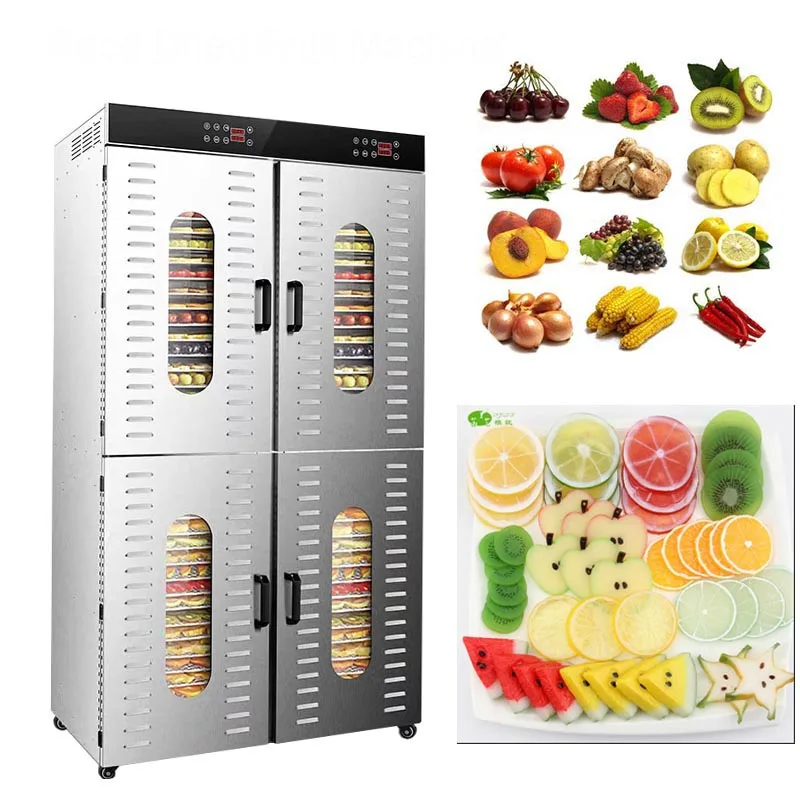 

80 Trays Digital Control Food Dehydrator Industrial Double Outer Shell Food Drying Machine