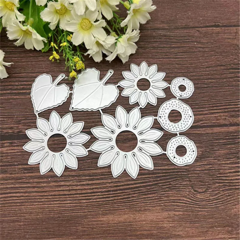 Цветочный лист кружевной фон металлические режущие штампы трафареты для сделай