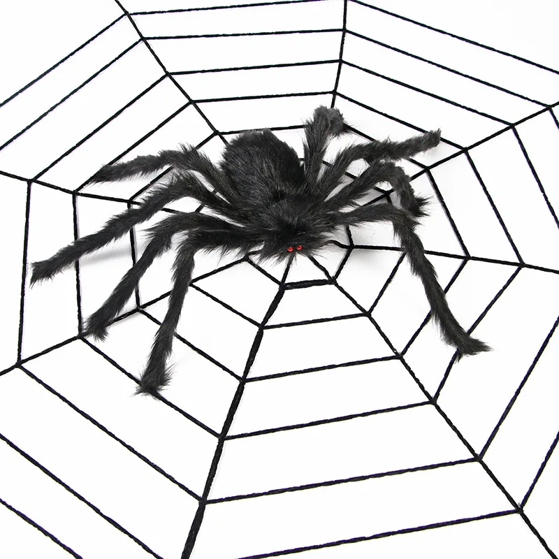 

1 Pc Artificial Plush Large Spiders Spider Webs Halloween Scary Spiders Party Decoration April Fool's Day Frightening Animals