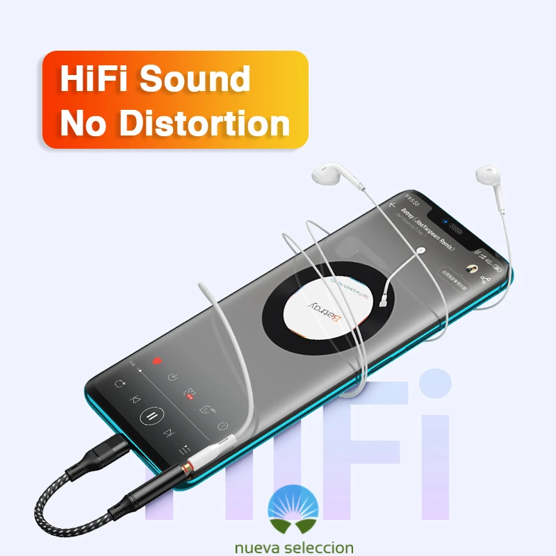 Адаптер для цифрового аудио на 3,5 мм разъема для наушников USB C к типу DAC Hi Fi для Android для Xiaomi Redmi Samsung Pixel.